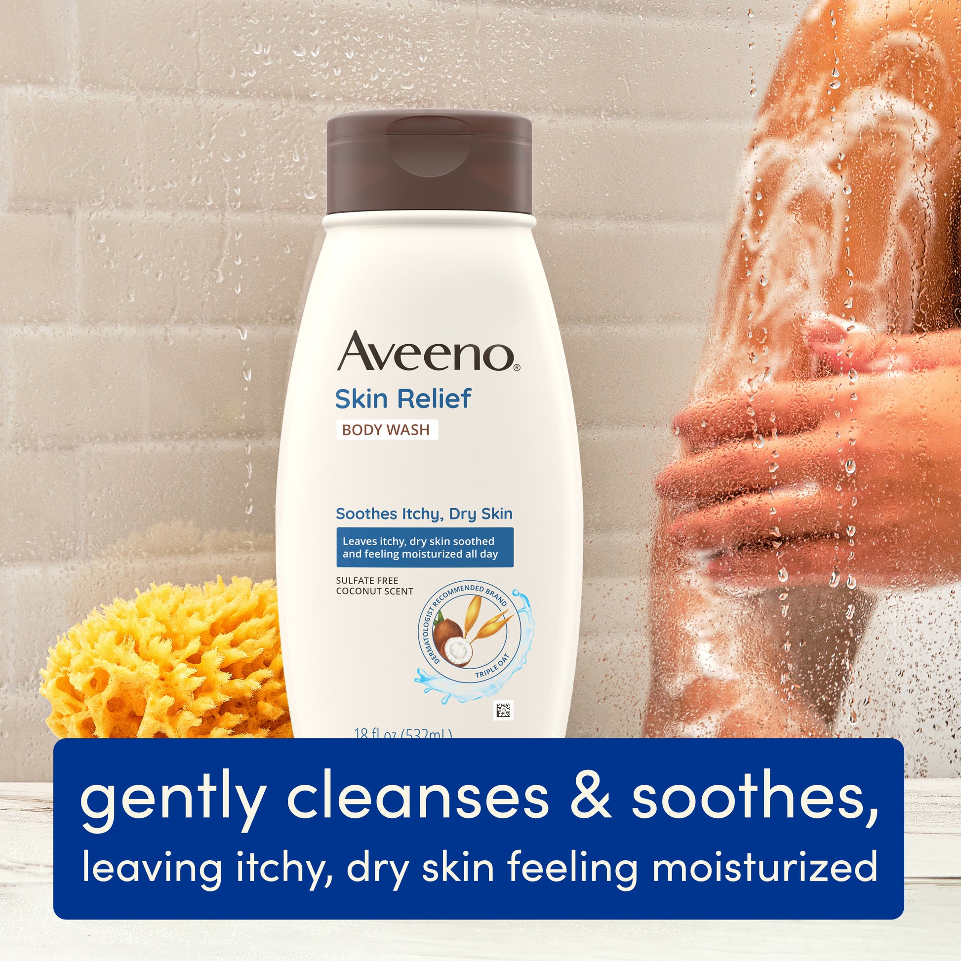 Gently cleanses and soothes, leaving itchy, dry skin feeling moisturized