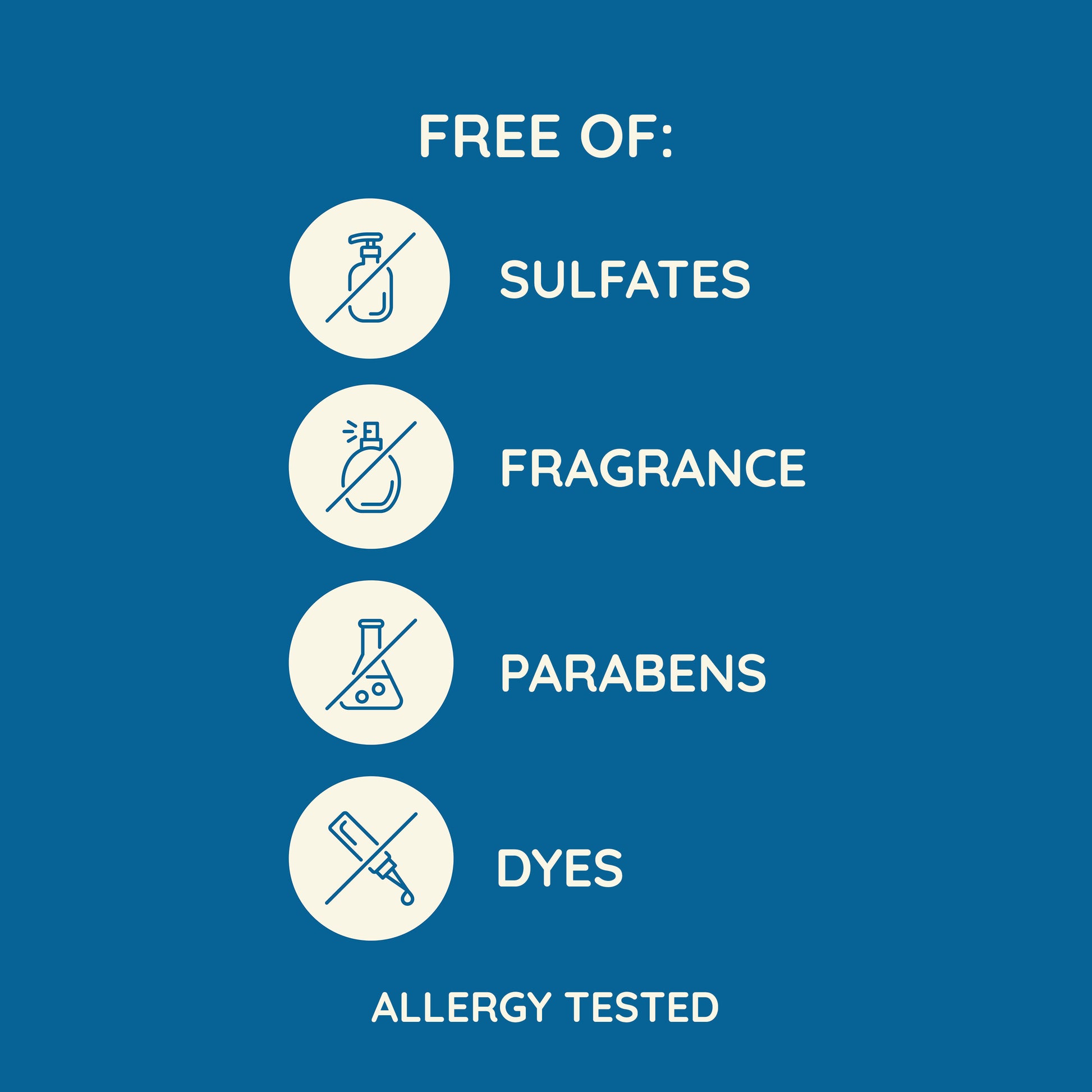 This dry skin body wash is allergy tested & free of fragrances, sulfates, parabens, dyes, & soaps.