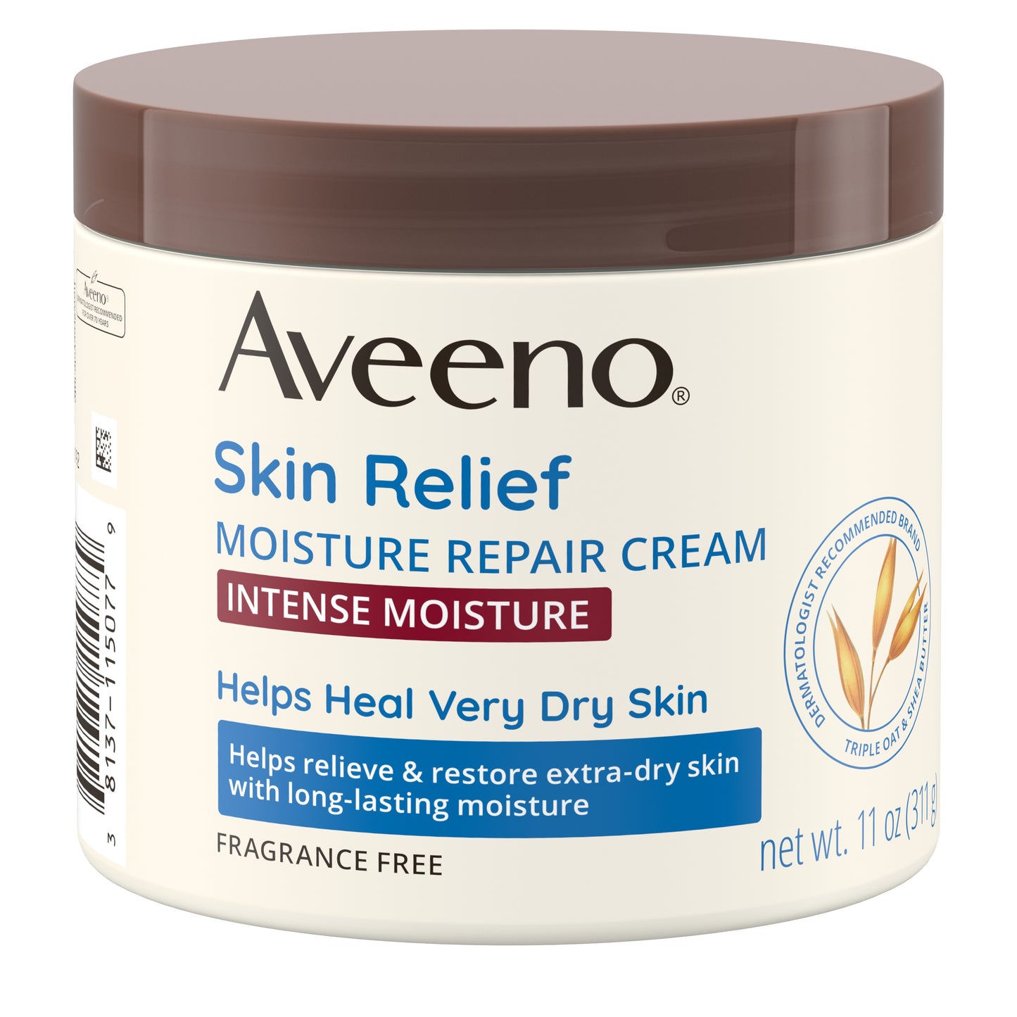 Aveeno Skin Relief Moisture Repair Fragrance-Free Body Cream provides intensive moisture to help relieve extra-dry skin.