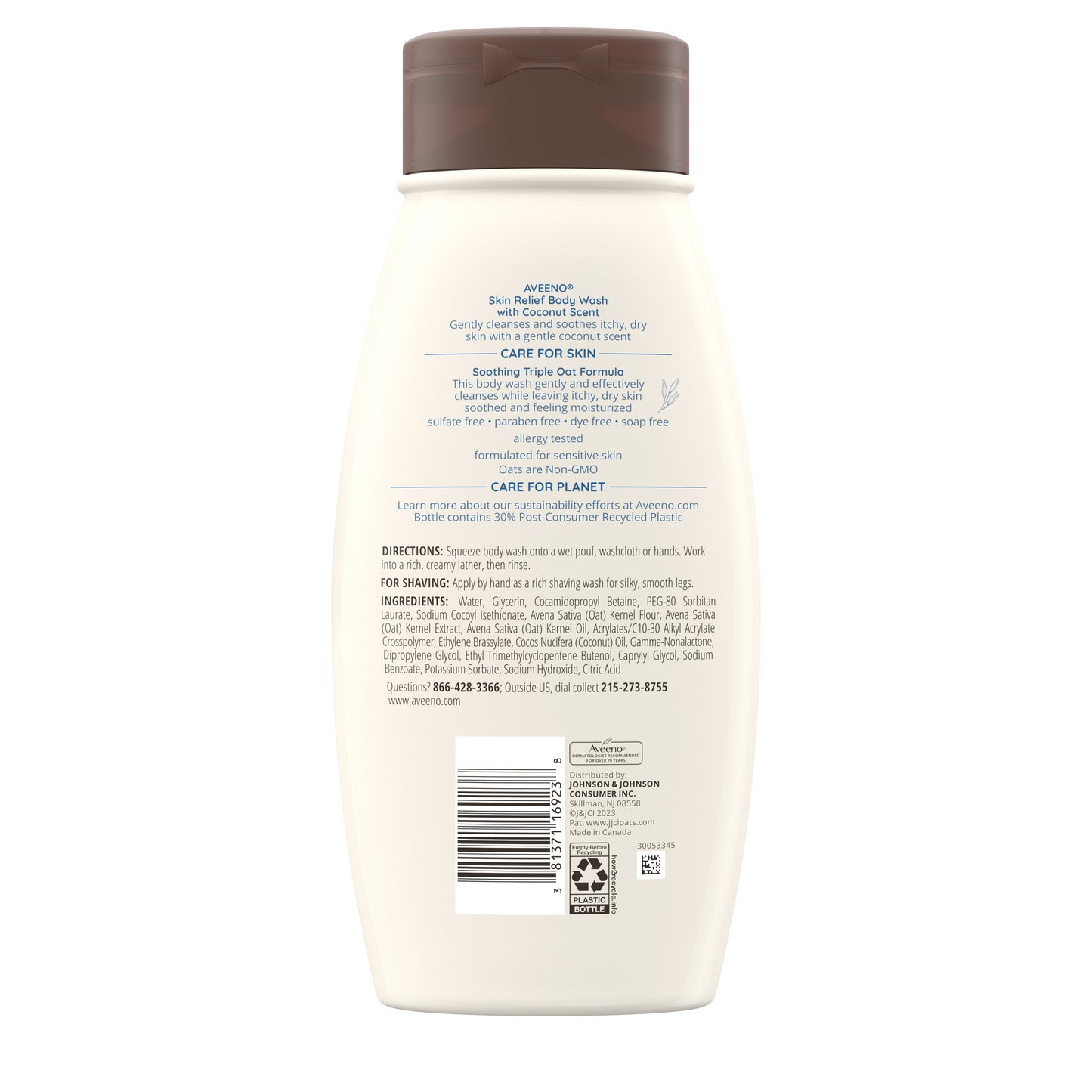 This sulfate free body wash is made with a soothing Triple Oat formula and formulated for sensitive skin.