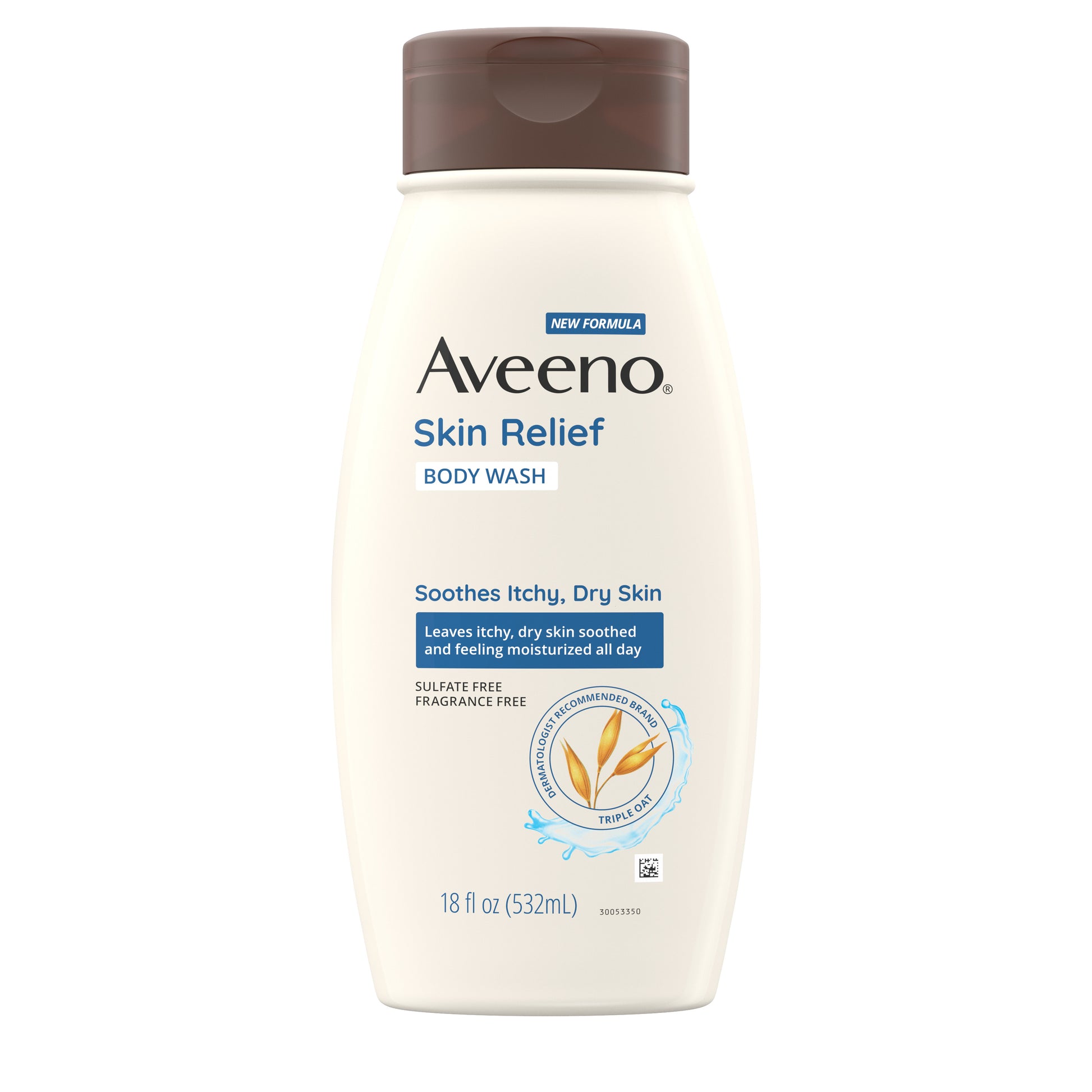 Gently cleanse while leaving itchy, dry skin feeling moisturized with Aveeno Skin Relief Fragrance-Free Body Wash.