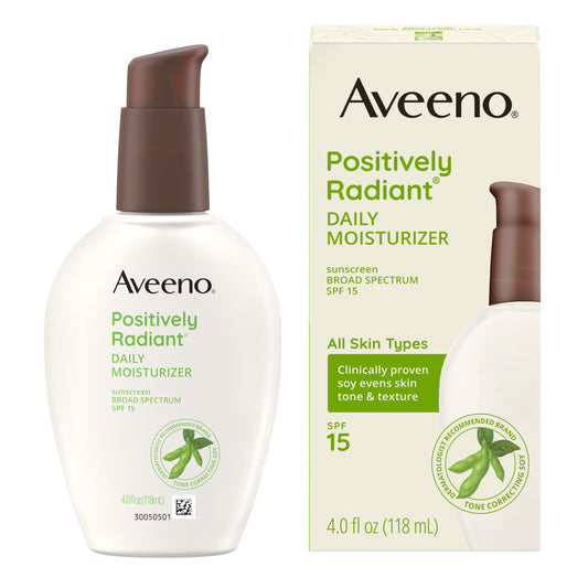 Aveeno Positively Radiant Daily Facial Moisturizer with Broad Spectrum SPF 15 sunscreen