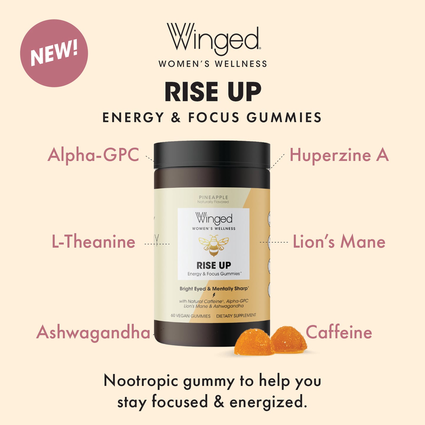 Rise Up Energy + Focus Gummies